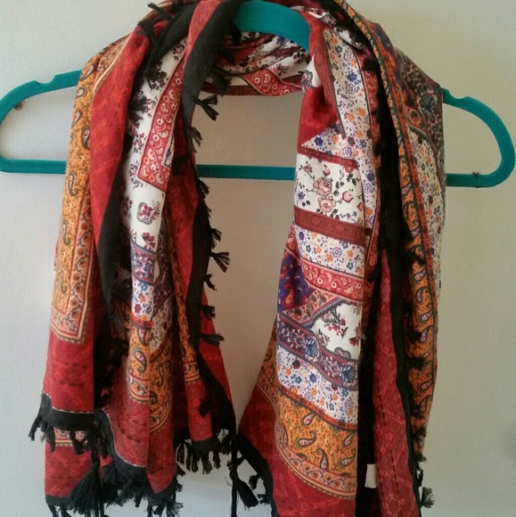 Accessories - Multi colored scarf/ wrap with tassels